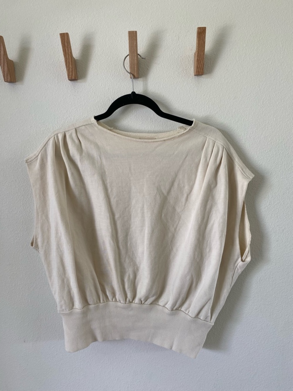 Pilcro Cream Sleeveless Boxy Tank Top - Picture 1 of 5